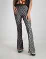 Colourful Rebel Graphic Peached Extra Flare Pants WP115029