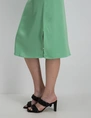 Colourful Rebel Hinte Uni Satin Slit Midi Skirt WS214379