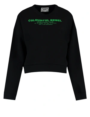 Colourful Rebel Logo Energie Cropped Dopped Sweat WS415054