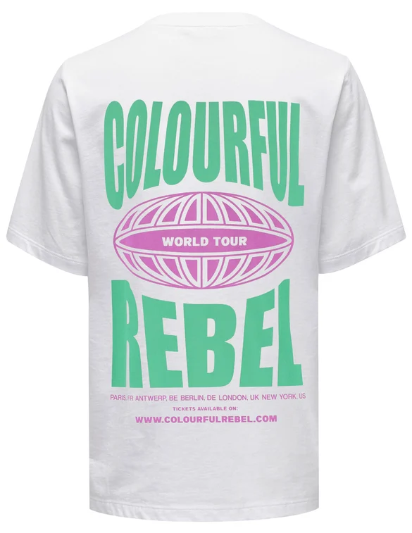 Colourful Rebel logo globe loosefit tee WT116548