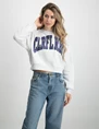 Colourful Rebel Logo Patch Cropped Dropped Sweat WS415051