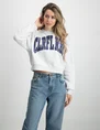 Colourful Rebel Logo Patch Cropped Dropped Sweat WS415051