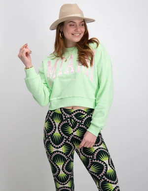 Colourful Rebel Miami patch cropped sweat WS414075