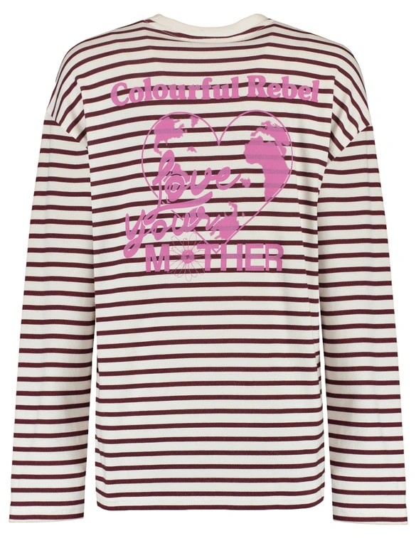 Colourful Rebel Mother Earth Stripe Longsleeve Tee WT116135