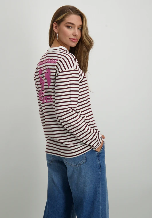 Colourful Rebel Mother Earth Stripe Longsleeve Tee WT116135