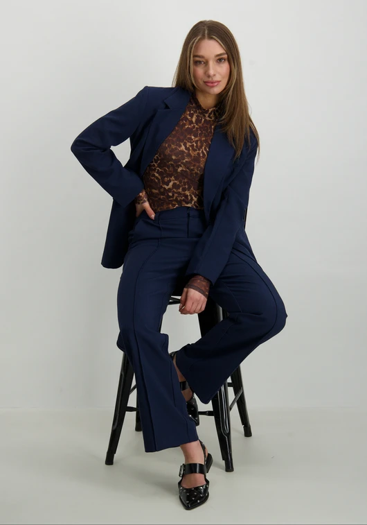 Colourful Rebel Rus straight pants elastic waistband WP116407