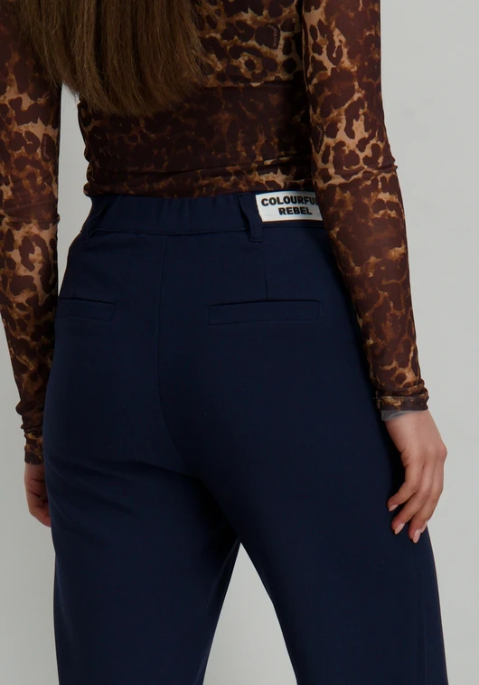 Colourful Rebel Rus straight pants elastic waistband WP116407