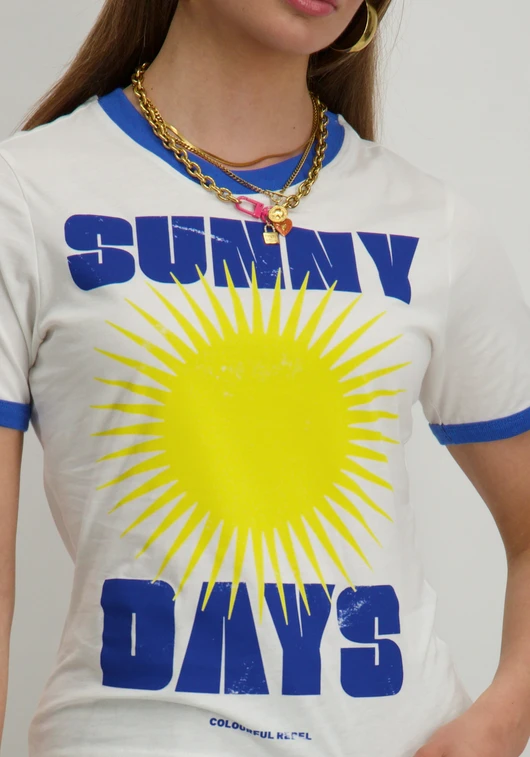 Colourful Rebel Sunny Days Ringer Boxy Tee WT116892