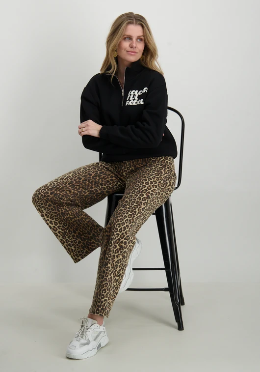 Colourful Rebel uni logo relaxed zip WS416355