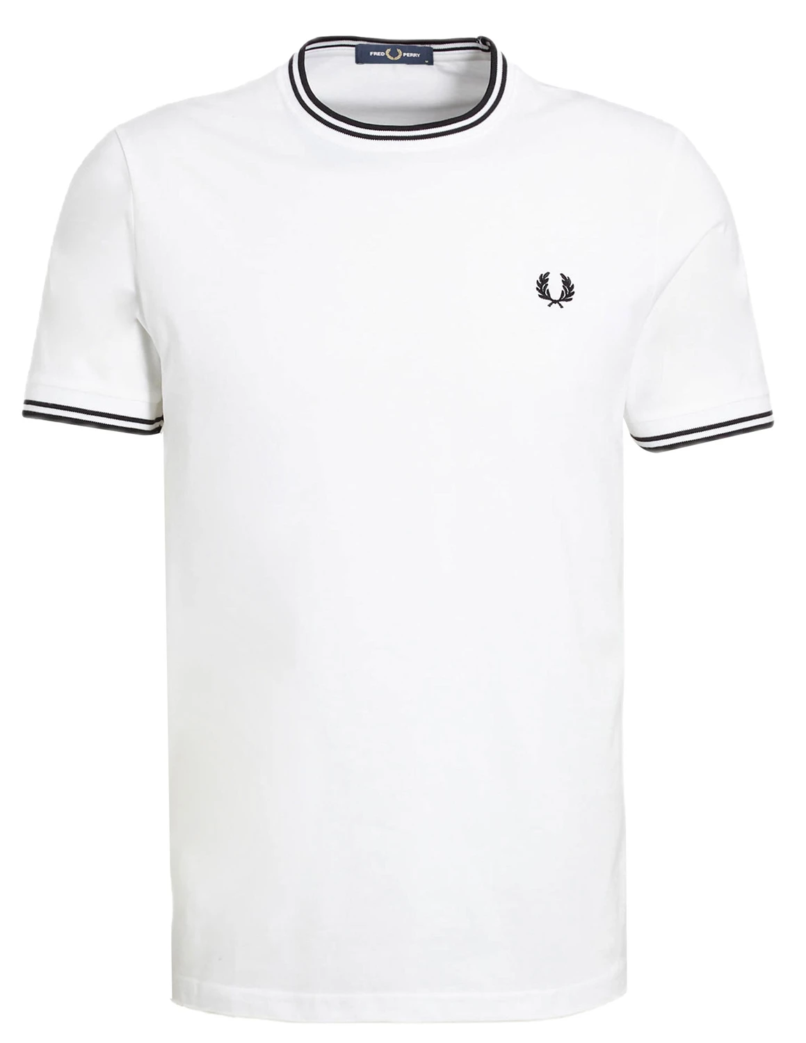 Extractie cabine accu Fred Perry Twin Tipped T-Shirt M1588 wit kopen bij The Stone