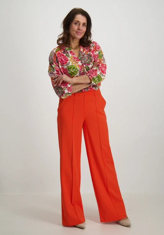 Geisha Blouse flower print 53202-20