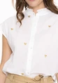Geisha Blouse lurex hearts 53341-81