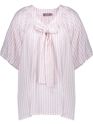 Geisha Blouse stripes with bow 53062-14