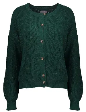 Geisha Cardigan ajour round neck lurex 34843-70