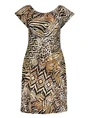 Geisha Dress elastic shoulder jersey AOP 57363-60 MAY