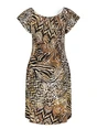 Geisha Dress elastic shoulder jersey AOP 57363-60 MAY