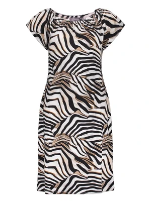 Geisha Dress elastic shoulder jersey AOP 57363-60 MAY
