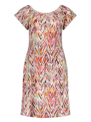 Geisha Dress elastic shoulder jersey AOP 57363-60 MAY