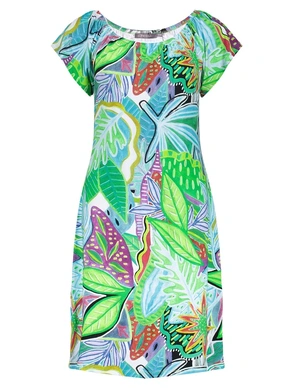 Geisha Dress elastic shoulder jersey AOP 57363-60 MAY