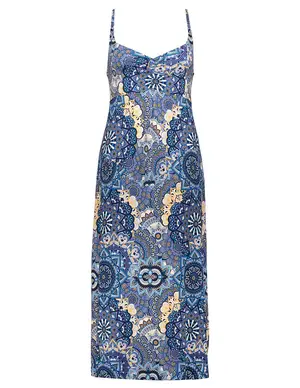 Geisha Dress long spaghetti AOP 37378-60 NOELLE
