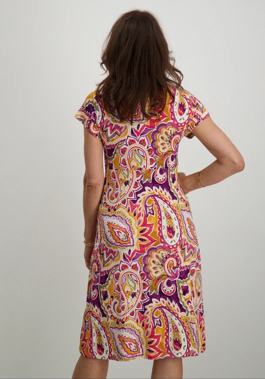 Geisha Dress short sleeves AOP 47410-60 JUNE