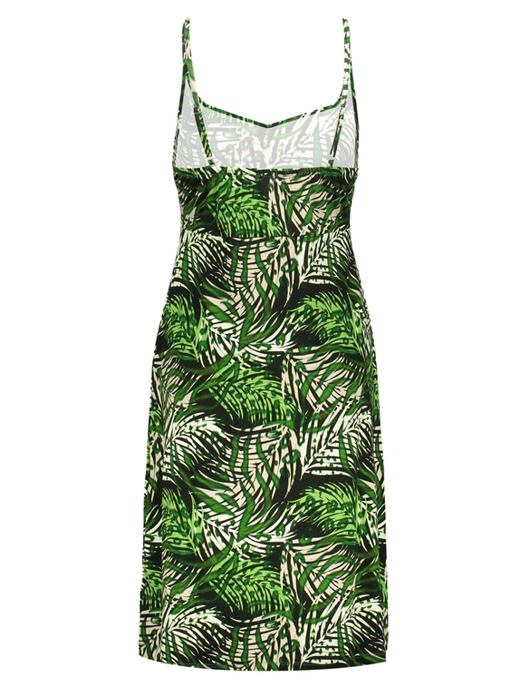 Geisha Dress spaghetti jersey AOP 57360-60 NOA