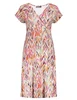 Geisha Dress v-neck short AOP 57366-60 JUNE