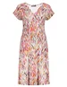 Geisha Dress v-neck short AOP 57366-60 JUNE
