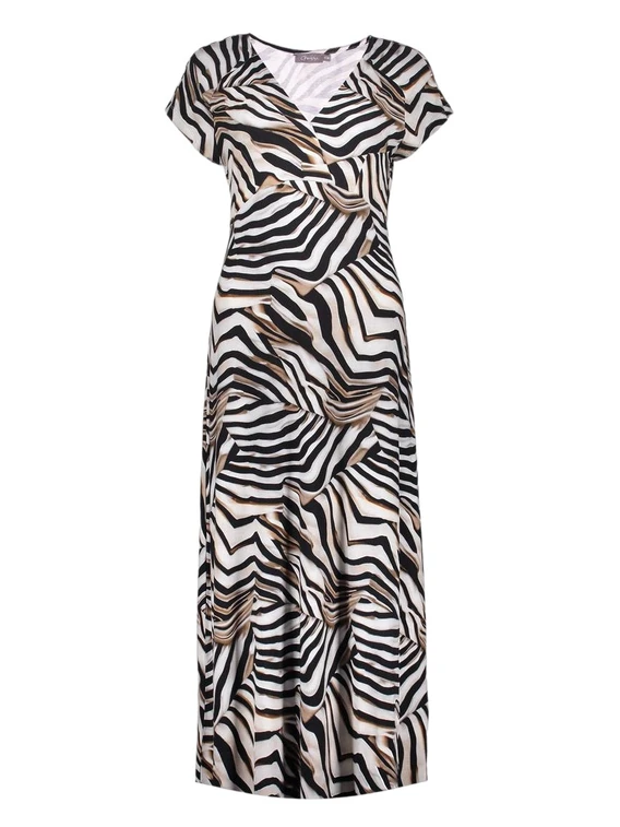 Geisha Dress v-neck sleeveless AOP 57364-60 JANE
