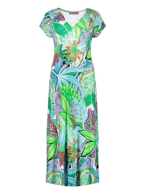 Geisha Dress v-neck sleeveless AOP 57364-60 JANE