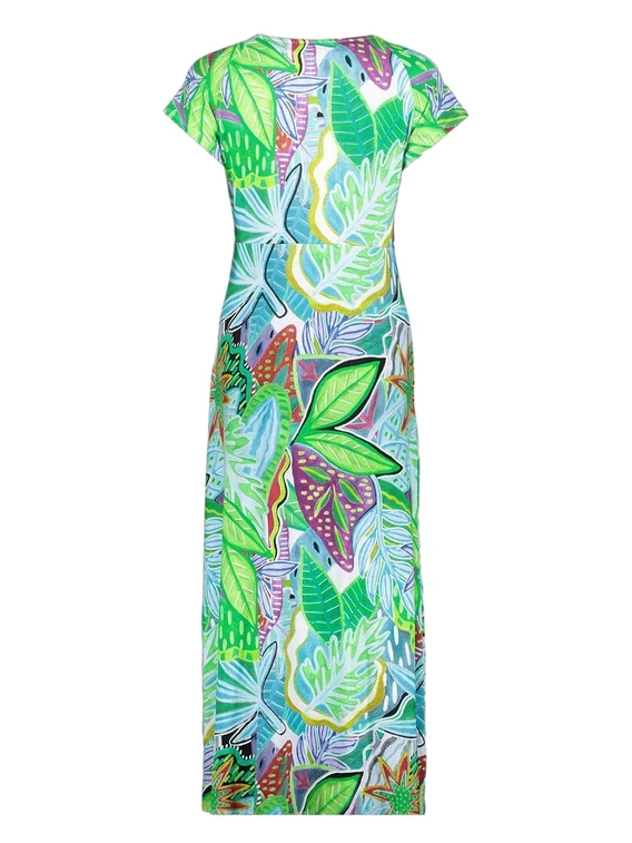 Geisha Dress v-neck sleeveless AOP 57364-60 JANE
