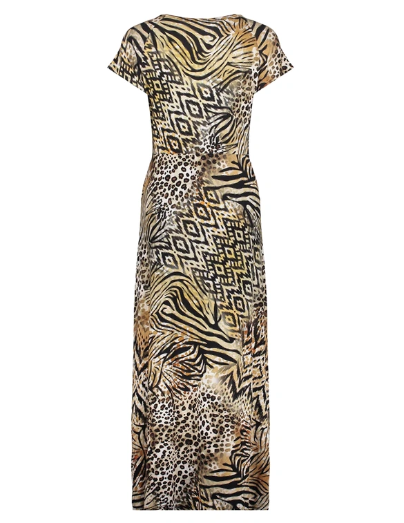 Geisha Dress v-neck sleeveless AOP 57364-60 JANE