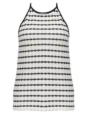 Geisha Halter singlet fancy stripe 32386-45