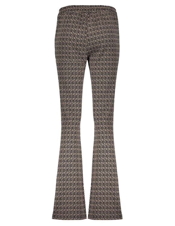 Geisha Pants jacquard flare 2-tone 41552-70