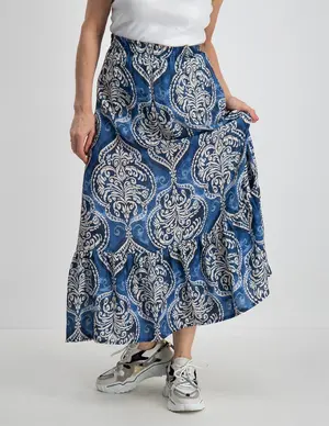 Geisha Skirt long AOP 36322-70