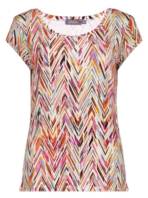 Geisha T-shirt round neck jersey AOP 52446-60 KATE