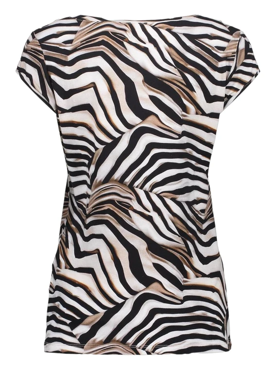 Geisha T-shirt round neck jersey AOP 52446-60 KATE