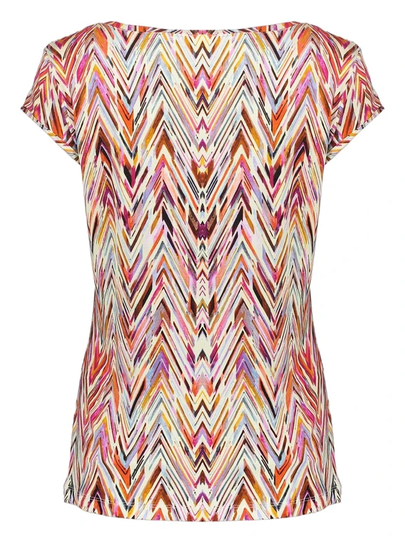 Geisha T-shirt round neck jersey AOP 52446-60 KATE