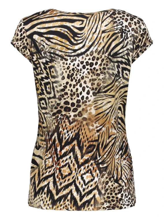 Geisha T-shirt round neck jersey AOP 52446-60 KATE