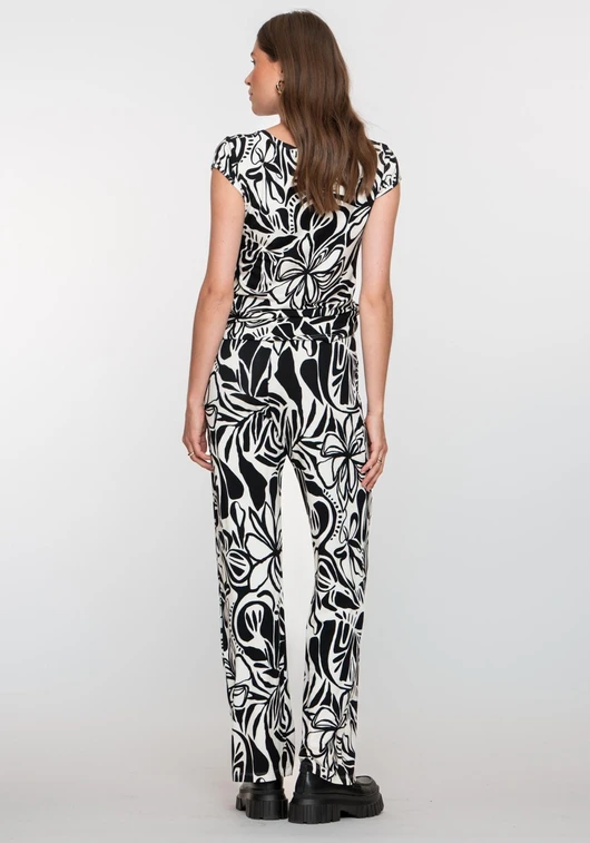 Geisha T-shirt round neck jersey AOP 52446-60 KATE