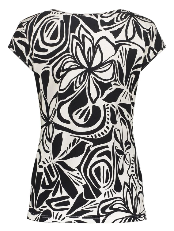 Geisha T-shirt round neck jersey AOP 52446-60 KATE