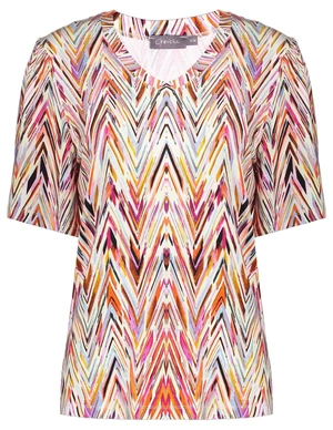Geisha T-shirt v-neck jersey AOP 52445-60 JAZZ