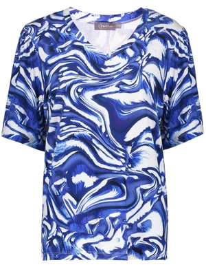 Geisha T-shirt v-neck jersey AOP 52445-60 JAZZ