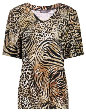 Geisha T-shirt v-neck jersey AOP 52445-60 JAZZ