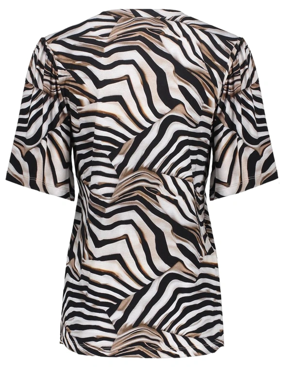 Geisha T-shirt v-neck jersey AOP 52445-60 JAZZ