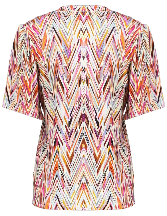 Geisha T-shirt v-neck jersey AOP 52445-60 JAZZ