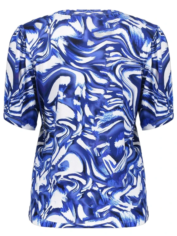 Geisha T-shirt v-neck jersey AOP 52445-60 JAZZ