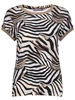 Geisha T-shirt with rib jersey AOP 52447-60 SARAH
