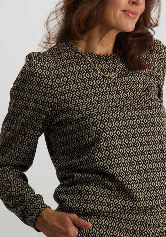 Geisha Top jacquard 2-tone 42525-70