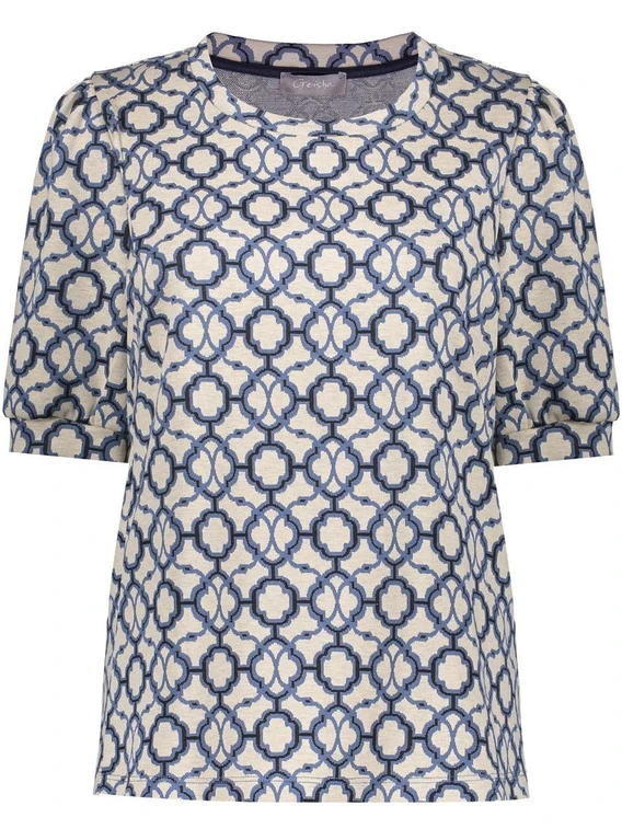 Geisha Top jaqcuard s/sl 53160-70